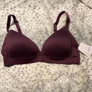 Auden Burgundy Blissfully Wireless Bra 36B